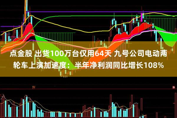 点金股 出货100万台仅用64天 九号公司电动两轮车上演加速度:半年净利润同比增长108%